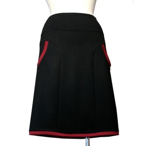 A-line Skirt with Pockets, Custom Made Skirt, Jersey Skirt, Plus Size Skirt, Womens Clothing, Black Skirt With Pockets, Aline Pocket Skirt image 2