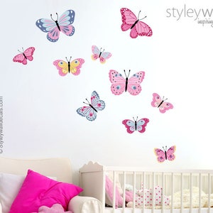Butterflies Wall Decal, Butterfly Wall Decal, Butterflies Wall Sticker, Butterfly Nursery Decor, Butterflies Baby Girls Room Wall Decals