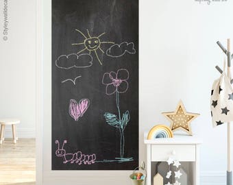 Chalk Board Wall Decal, Chalkboard Wall Decal for Kids, Chalkboard Wall Sticker, Blackboard Chalkboard Sticker for Kids Room Decor