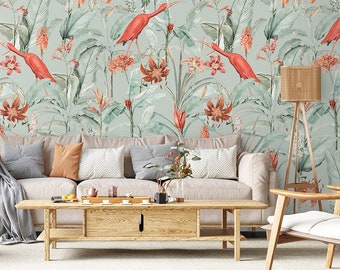 Tropical Wallpaper Ibisa Birds Wallpaper Tropical Birds - Etsy Tropical Wallpaper Ibisa Birds Wallpaper Tropical Birds - Etsy