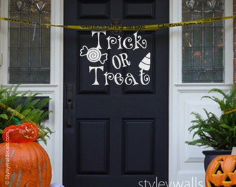 Halloween Wall Decal, Trick or Treat Wall Decal, Sweets Wall Sticker,  Trick or Treat Wall Sticker, Halloween Wall Decor for Home