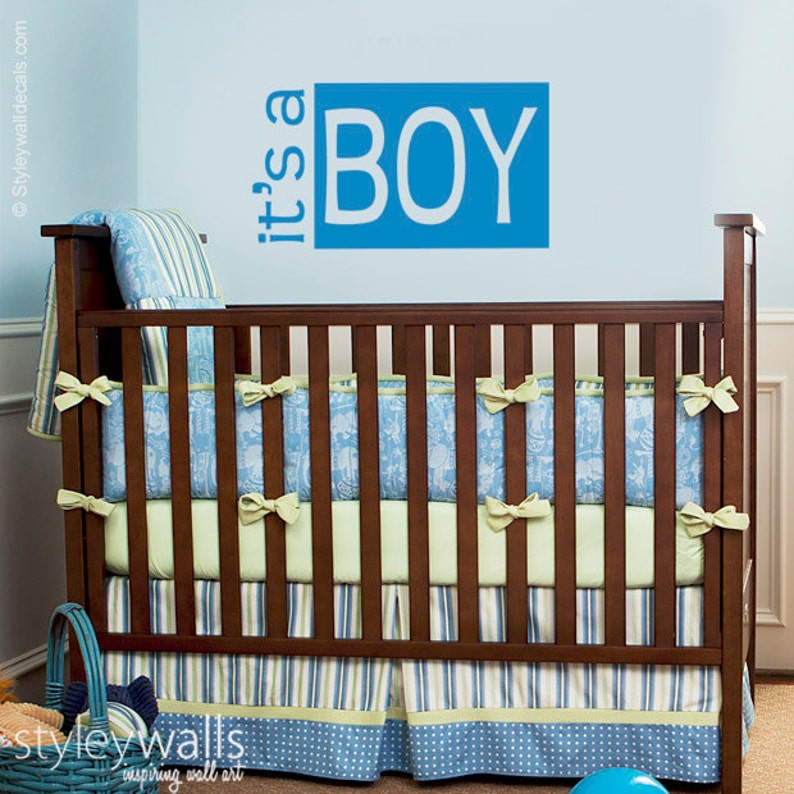 It's a Boy Wall Decal It is a Boy Wall Sticker Vinyl Etsy