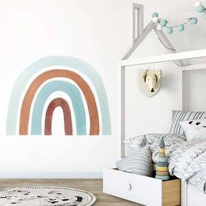 Pastel Colored Rainbow Wall Decal, Rainbow Wall Sticker for Kids Baby Room, Rainbow Nursery Wall Decor, Playroom Wall Decal Sticker