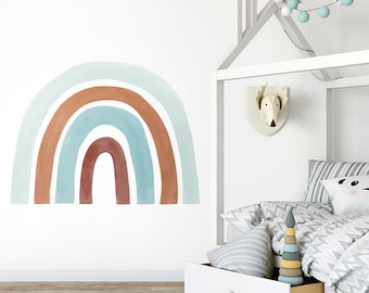 Pastel Colored Rainbow Wall Decal, Rainbow Wall Sticker for Kids Baby Room, Rainbow Nursery Wall Decor, Playroom Wall Decal Sticker