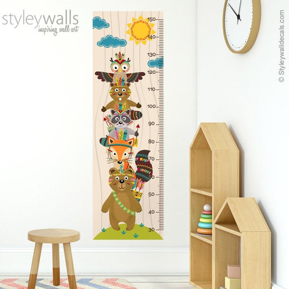 Children Kid Height Measurements Growth Chart Wall Stickers Cartoon Animal DeFT Children Kid Height Measurements Growth Chart Wall Stickers Cartoon Animal DeFT