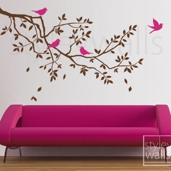 Branch and Birds - GIFT BIRDS - Vinyl Wall Decal StyleyWalls Art Design