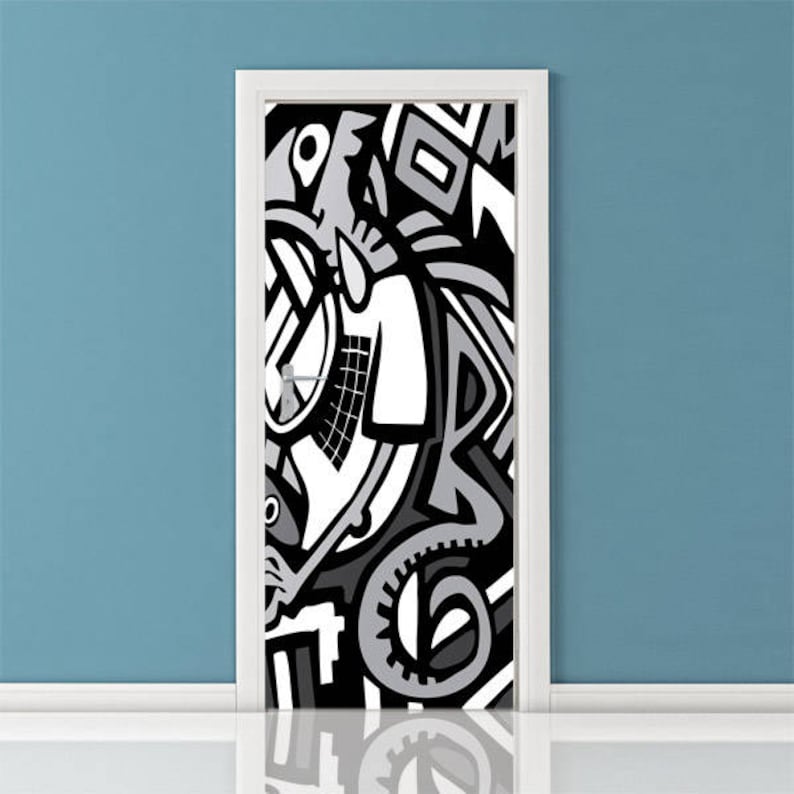 Graffiti Door Decal Graffiti Wall Art Door Sticker Door Etsy