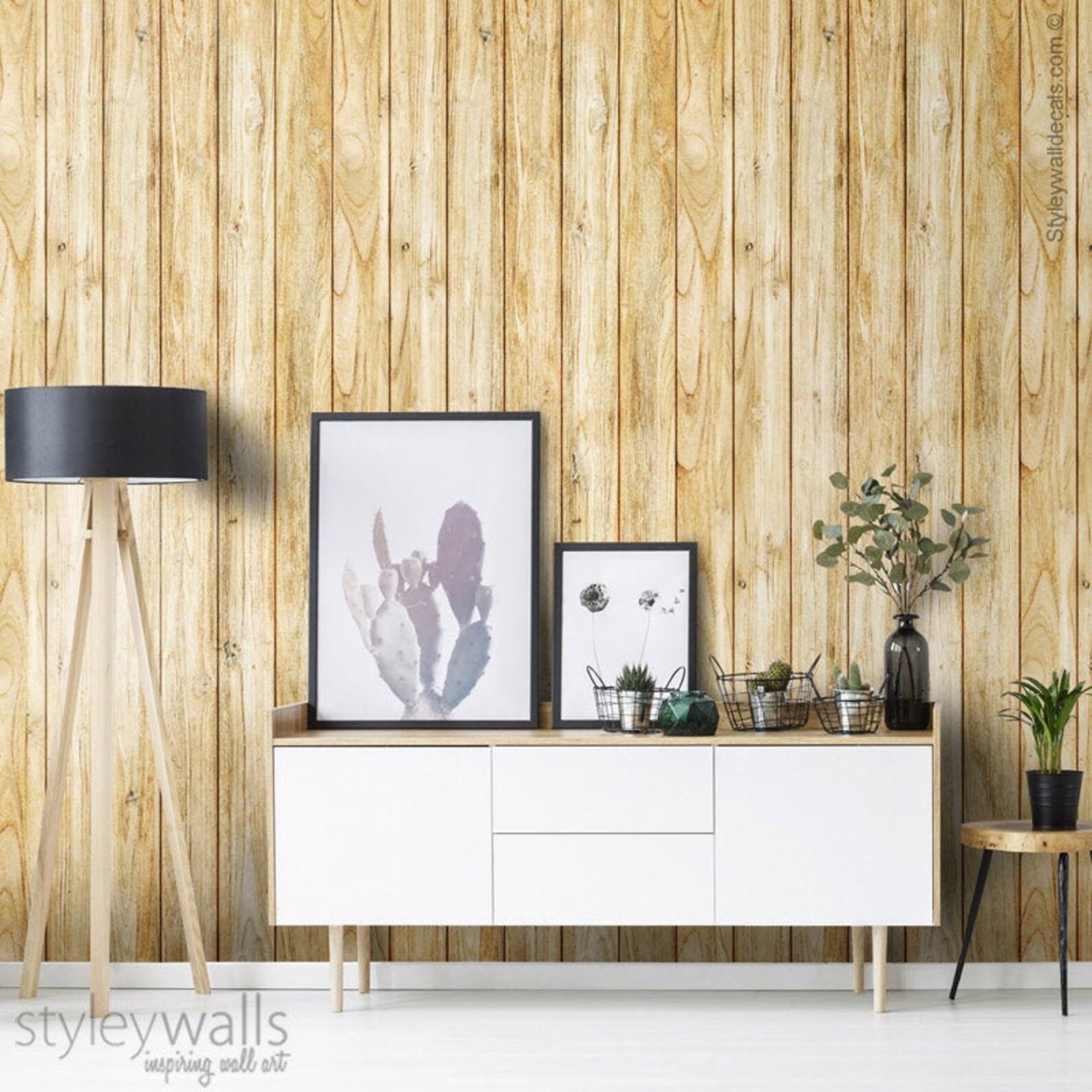 Wood Wallpaper Yellow Wood Wallpaper Vintage Wood Texture Etsy
