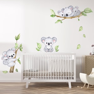 KOALAS Wall Decal, Koalas and Branches Wall Decal, Koalas Sticker, Koala Bear Wall Sticker, Kids Room Decor, Nursery Room Decals image 3