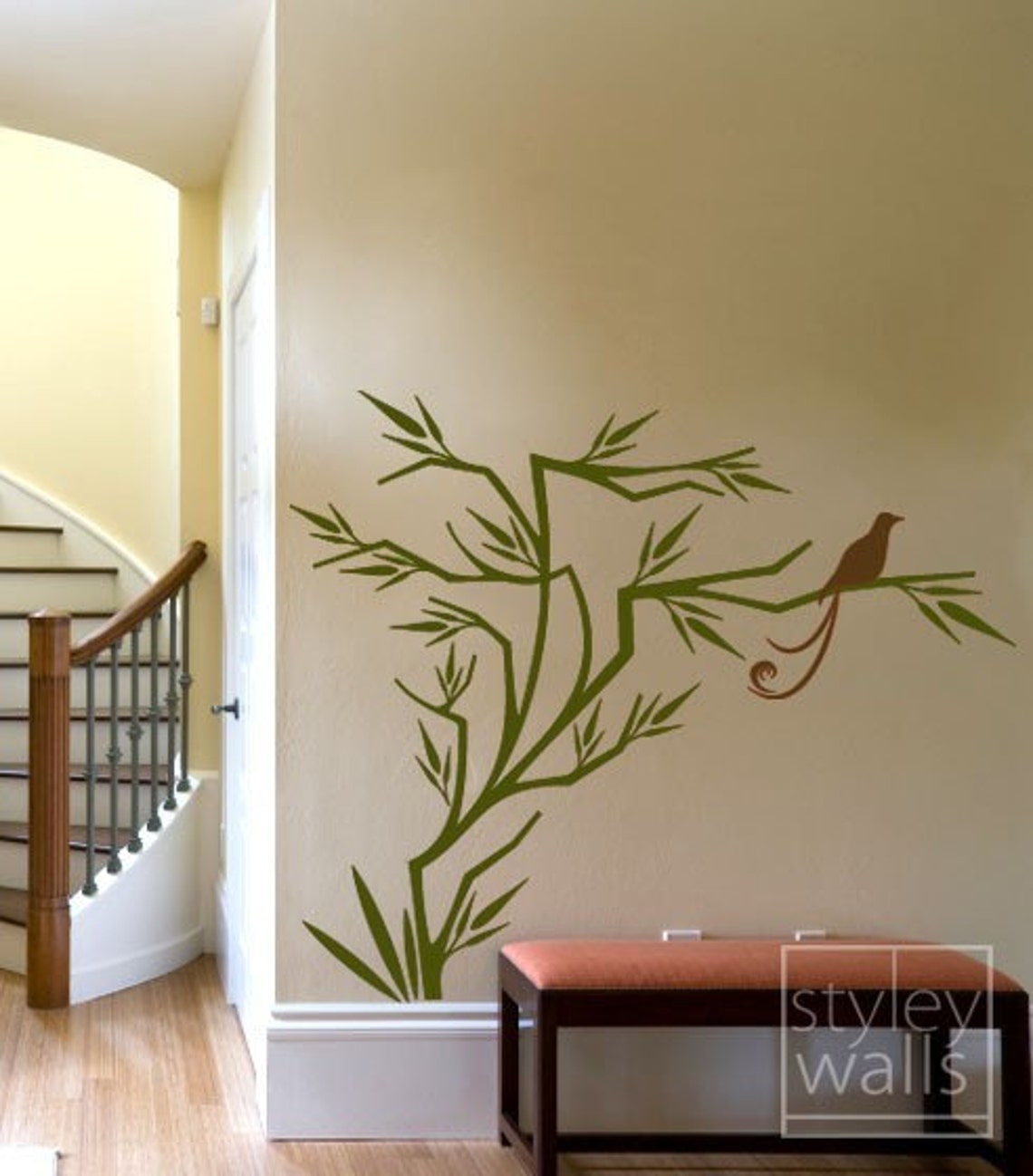 Branch and Birds Wall Decal Branch Wall Sticker Bird on Etsy
