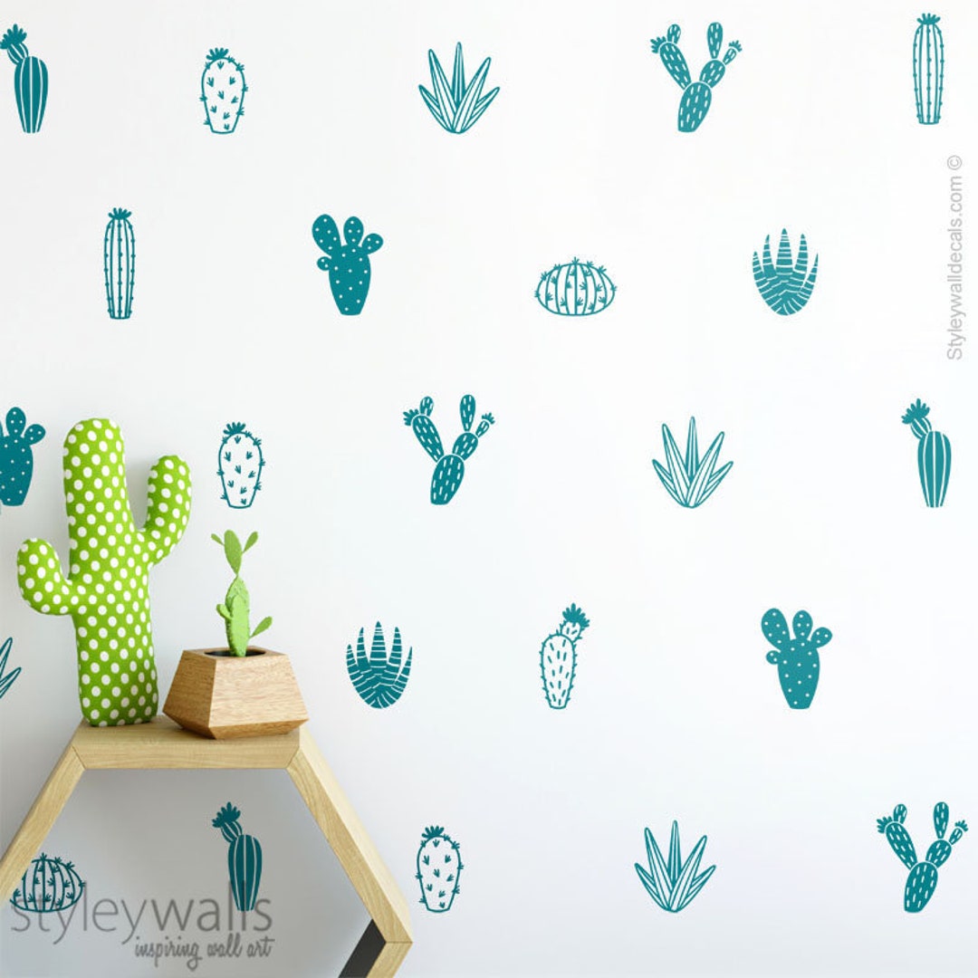Cactus Wall Decal, Different Types of Cactus Wall Decals, Cactus Wall