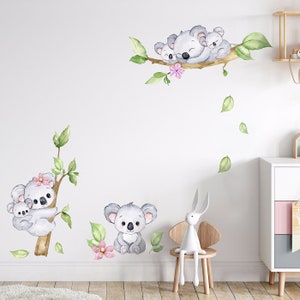 KOALAS Wall Decal, Koalas and Branches Wall Decal, Koalas Sticker, Koala Bear Wall Sticker, Kids Room Decor, Nursery Room Decals image 2