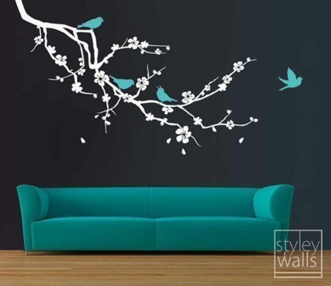  3D Birds On The Branches 2691 Wall Paper Print Decal