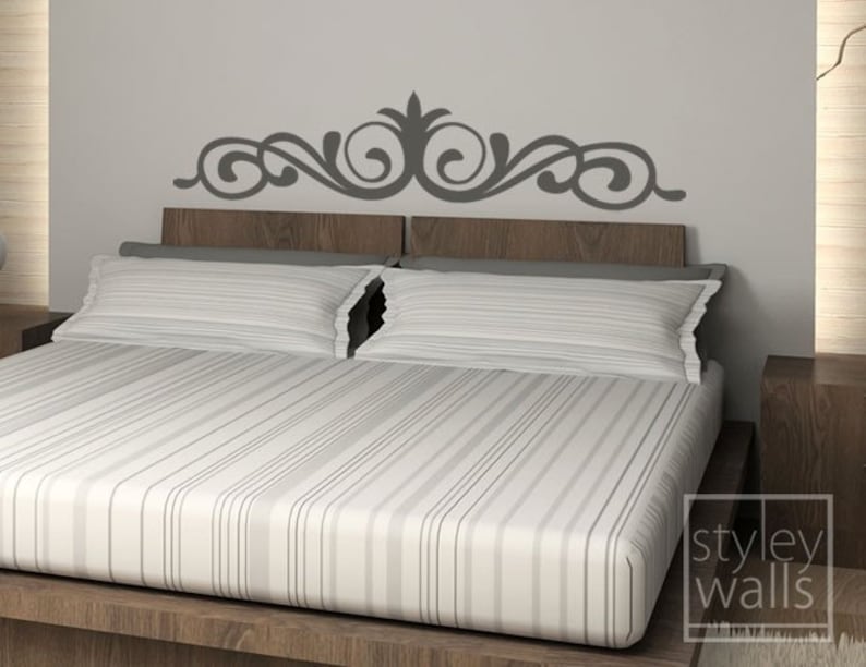 Bed Head Wall Decal Bed Headboard For Bedroom Decor Bedroom Decor Wall Decals Stickers Pinstriping Bed Headboard Vinyl Wall Decal