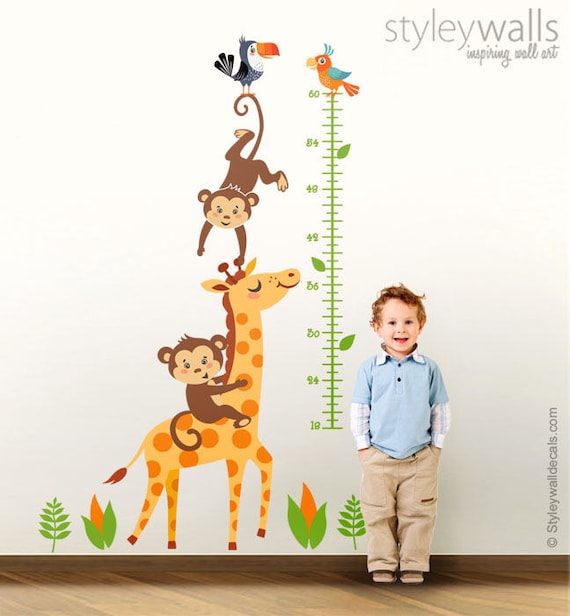 Giraffe Growth Chart Wall Decal