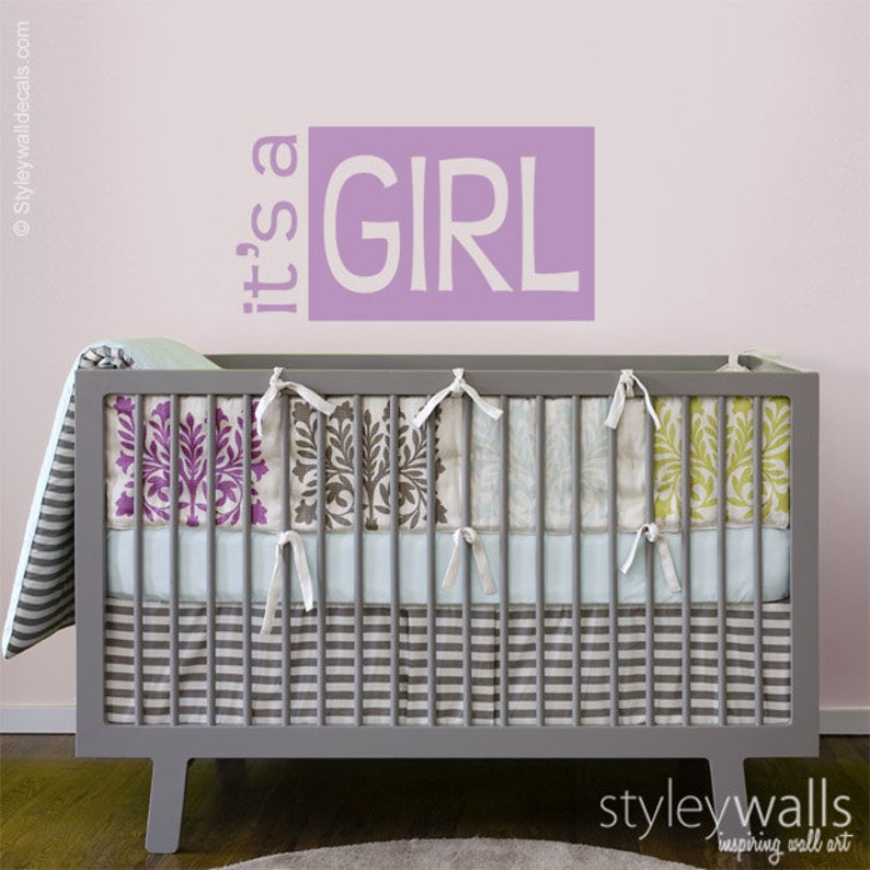 It's a Girl Wall Decal It is a Girl Wall Sticker Vinyl Etsy
