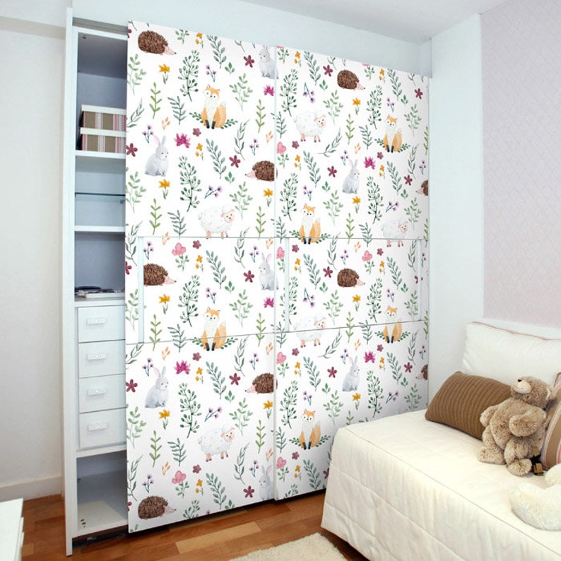 Forest Animals Wallpaper Woodland Animals Repositionable Etsy