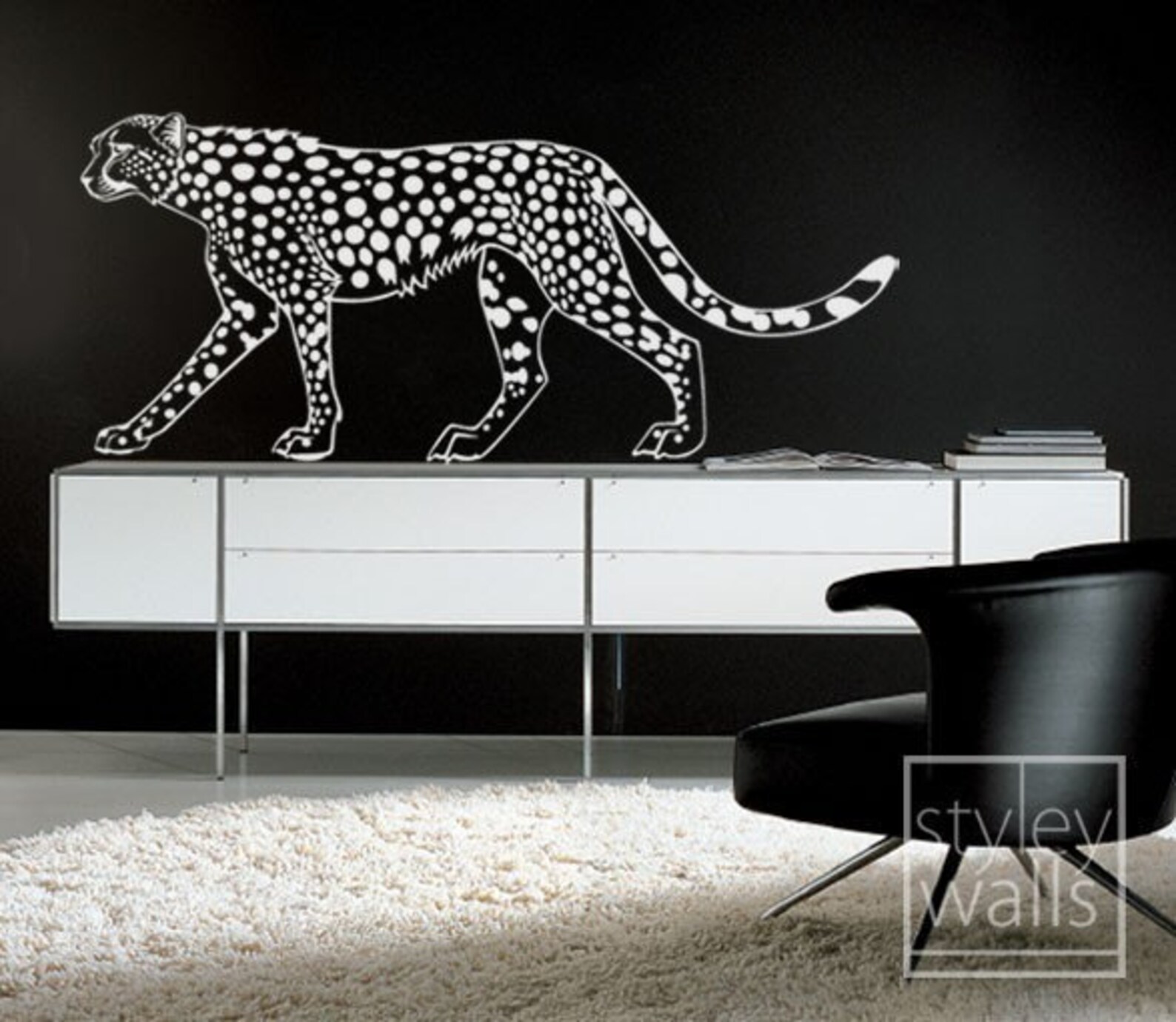 Decorative Cheetah / Leopard Wall Decal Etsy