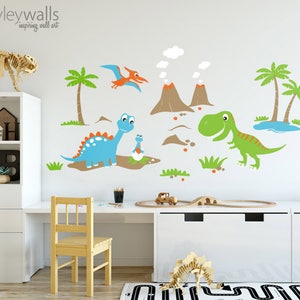 Dinosaurs Wall Decal, Dinosaurs Wall Sticker for Kids Children Room, Dinosaurs Nursery Decor Wall Sticker, Dinosaurs Playroom Wall Decal