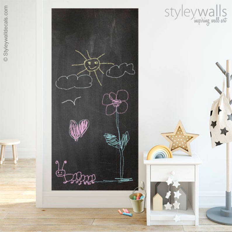 Chalk Board Wall Decal Chalkboard Wall Decal for Kids Etsy UK