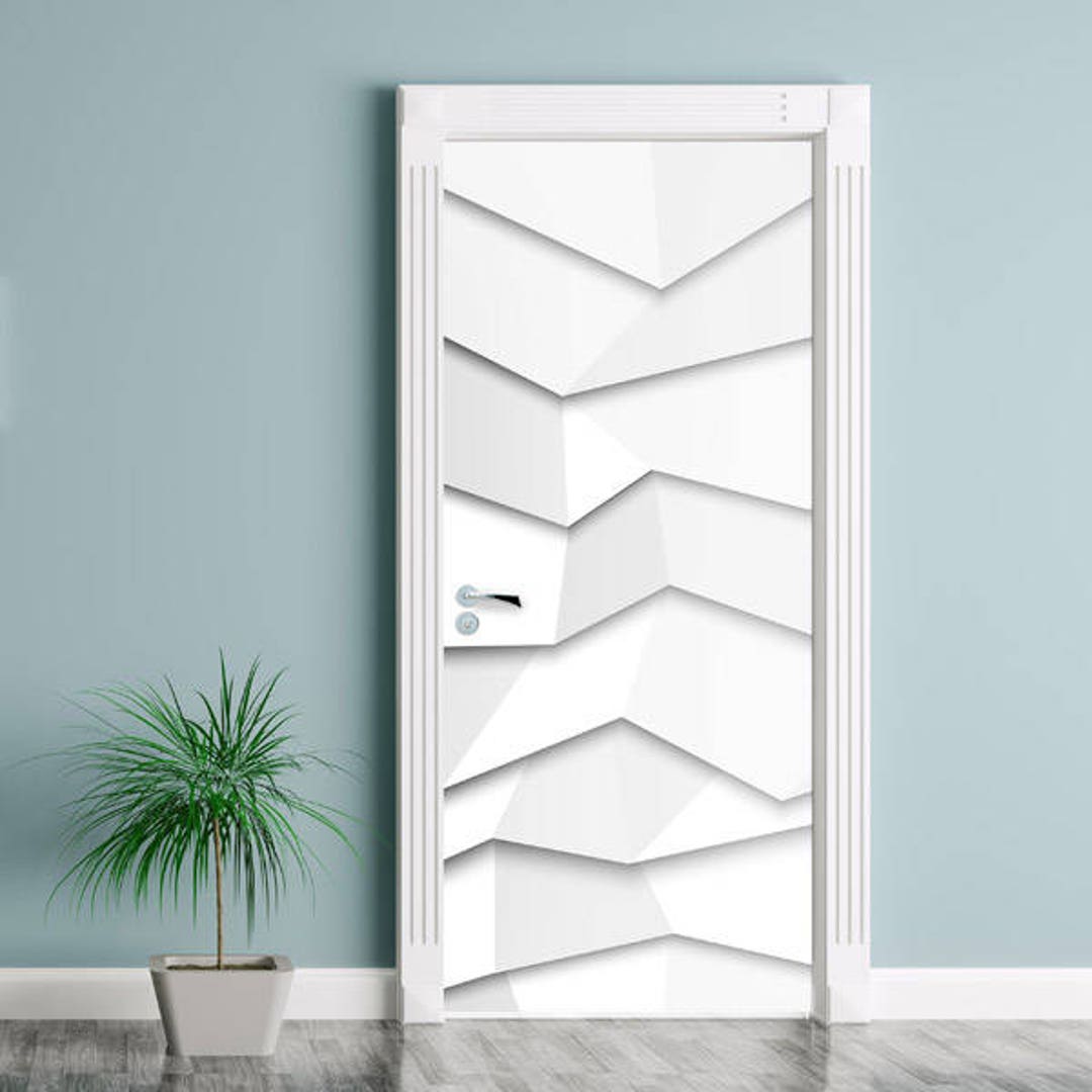 Autocollant Porte 3D Tunnel Spirale Noir Et Blanc – Effet Optique Illusion 80x200 Cm – Sticker Mural Amovible Décoration Intérieure
