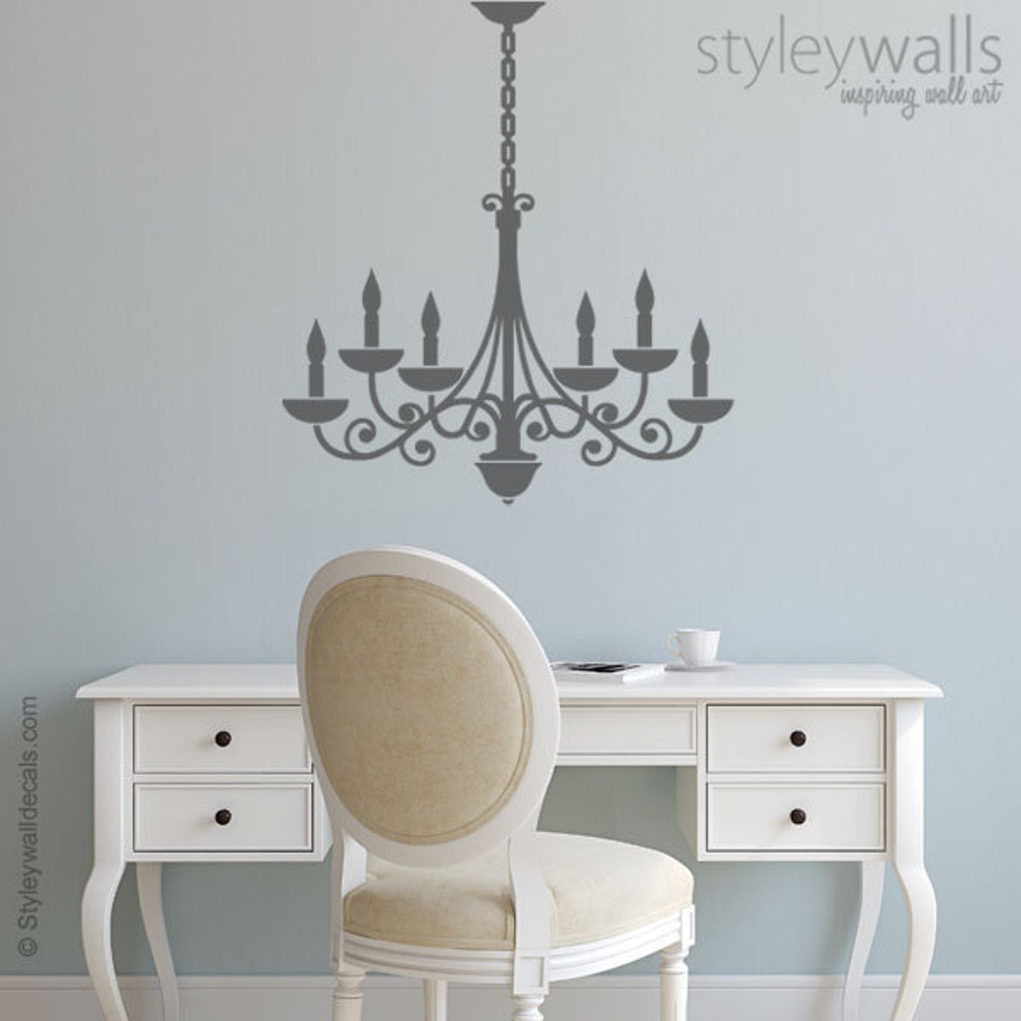 Chandelier Wall Decal Chandelier Wall Sticker Chandelier Etsy