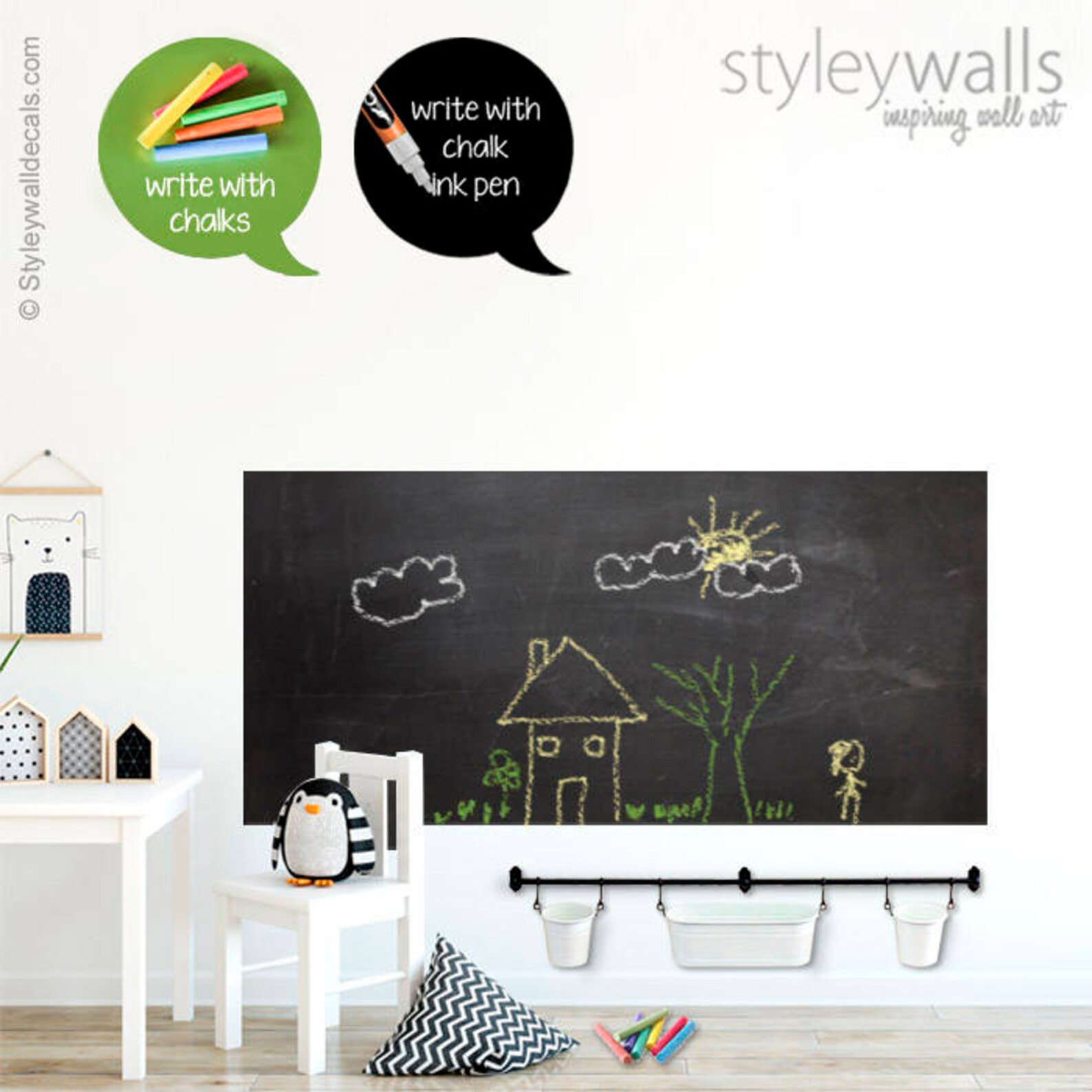 Chalk Board Wall Decal Chalkboard Wall Decal for Kids Etsy UK