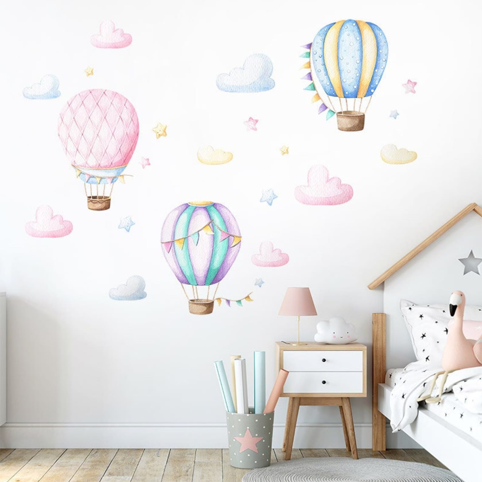 Air Balloons Wall Decal, Hot Air Balloons Wall Decal Sticker, Hot Air ...