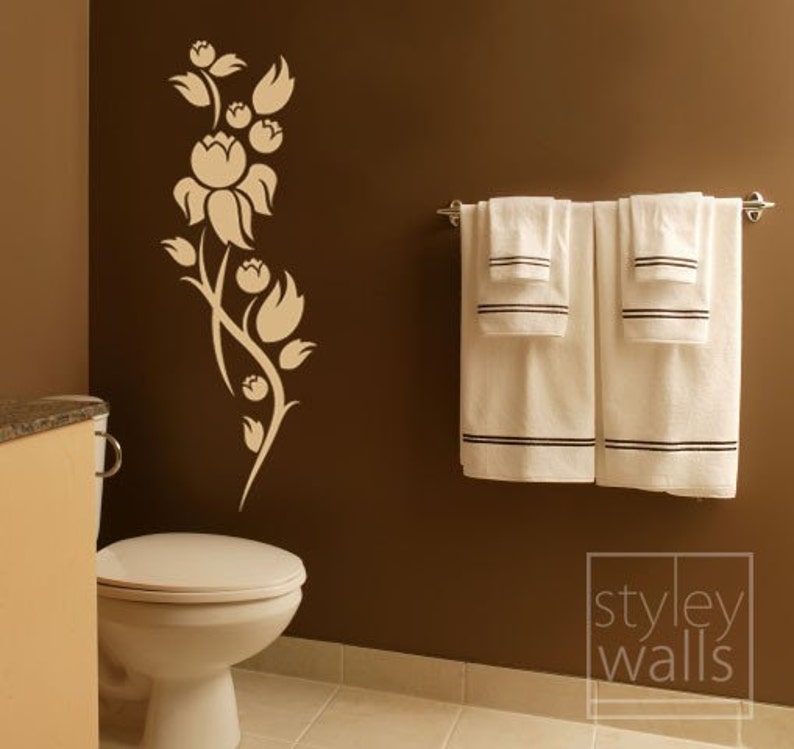 Chinese Floral Vinyl Wall Art Decal Etsy