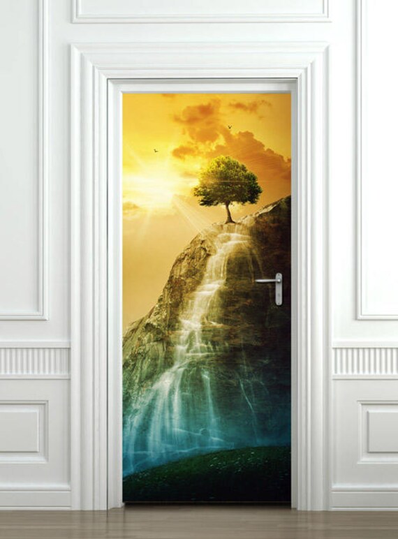 3D Door Stickers Self Adhesive Wall Art - 77x200 Cm PVC Wallpaper Sticker For Bedroom, Living Room