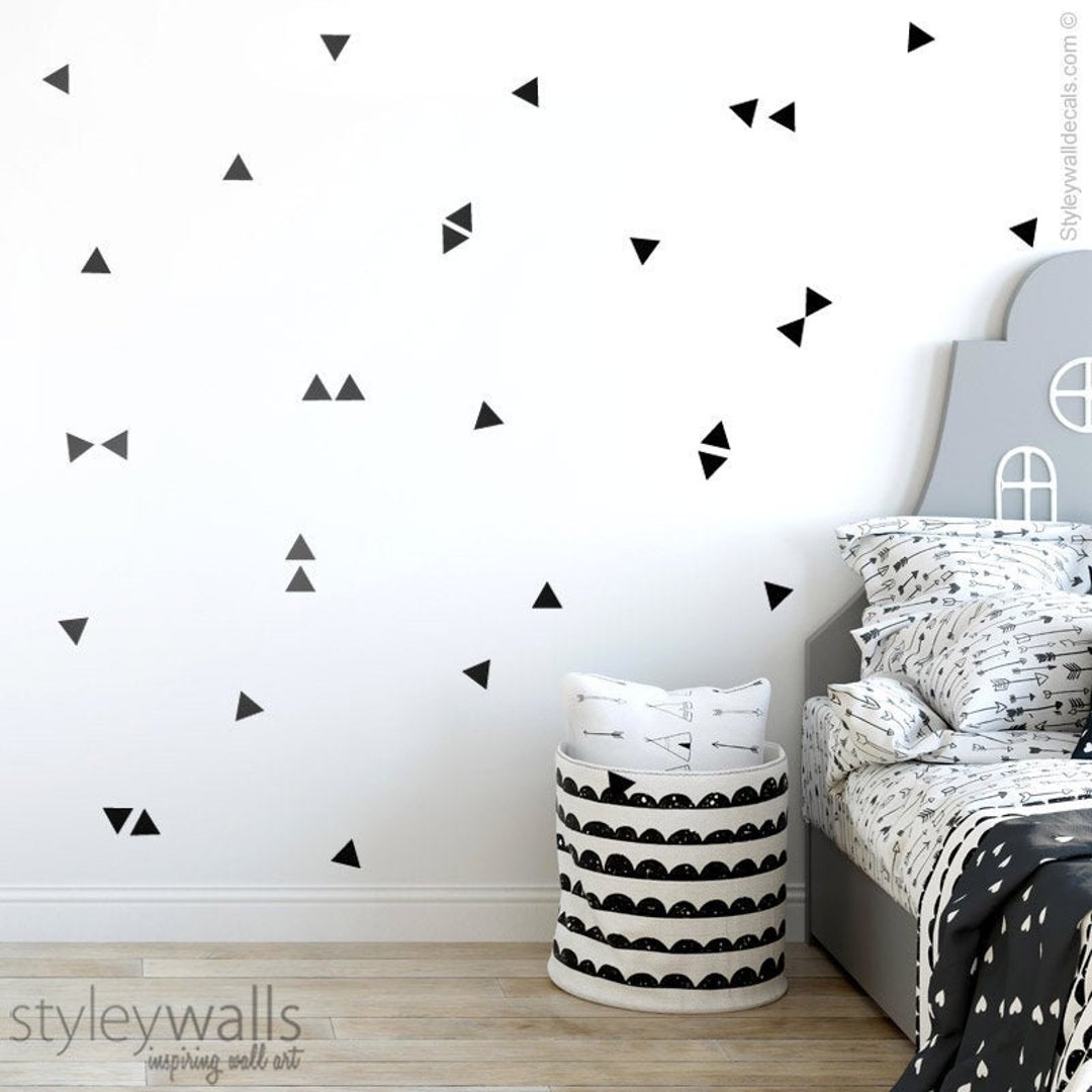 Triangles Wall Decal, Triangles Vinyl Wall Sticker, Geometric Shapes ...