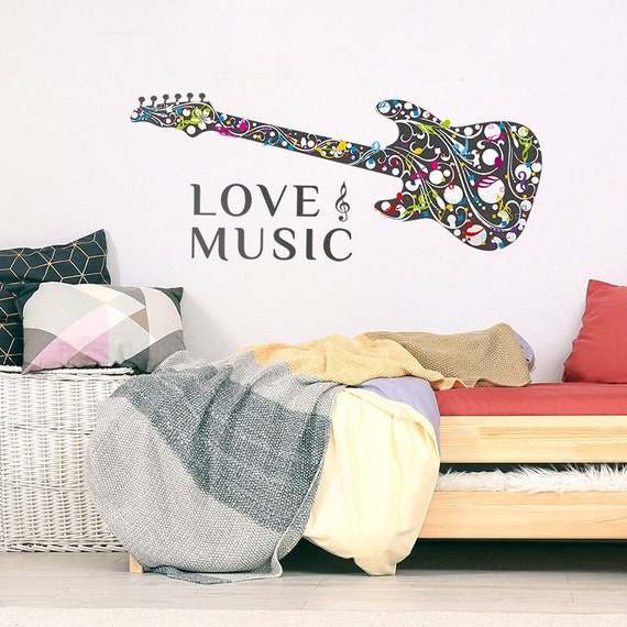 Guitar Wall Decal Vinyl Sticker Home Decor music wall stickers band wall decal music wall decal music stickers guitar wall decal Guitar Wall Decal Vinyl Sticker Home Decor music wall stickers band wall decal music wall decal music stickers guitar wall decal