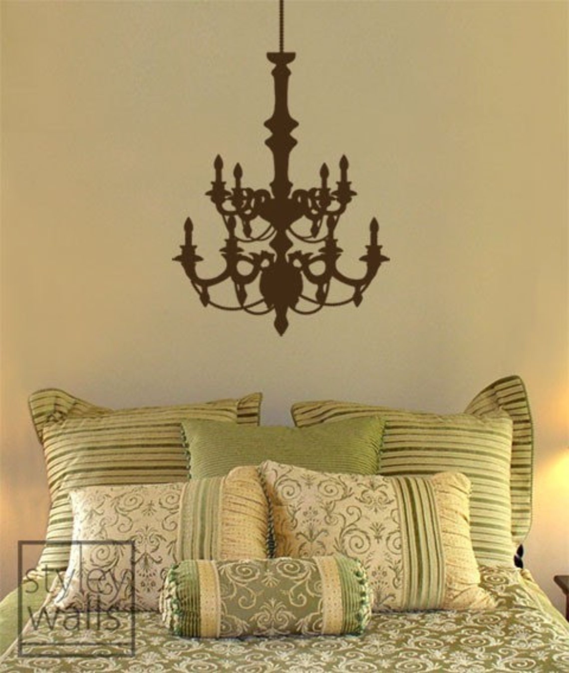 Chandelier Wall Decal Stylish Chandelier Vinyl Wall Decal Etsy