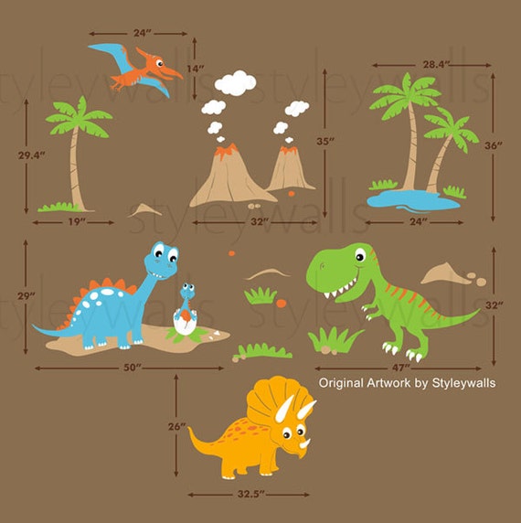 Dinosaur Decals Children, Cute Dinosaur Stickers