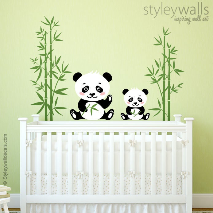 decalmile Stickers Muraux Panda et Bambou Autocollant Décoratifs Chambre  Bébé Décoration Murale Chambre Enfant Garderie Salon : : Bébé et  Puériculture