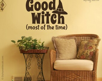 Halloween Wall Decal, Witch Wall Decal, Witch Wall Sticker, I am a Good Witch Wall Decal, Halloween Wall Decal for Office Home Decor