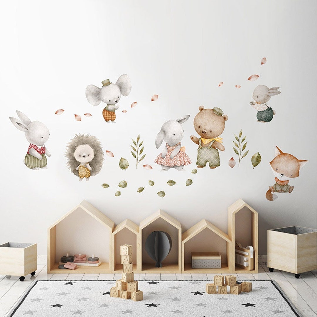 Animals Wall Decal, Forest Animals Wall Decal, Woodland Animals Wall
