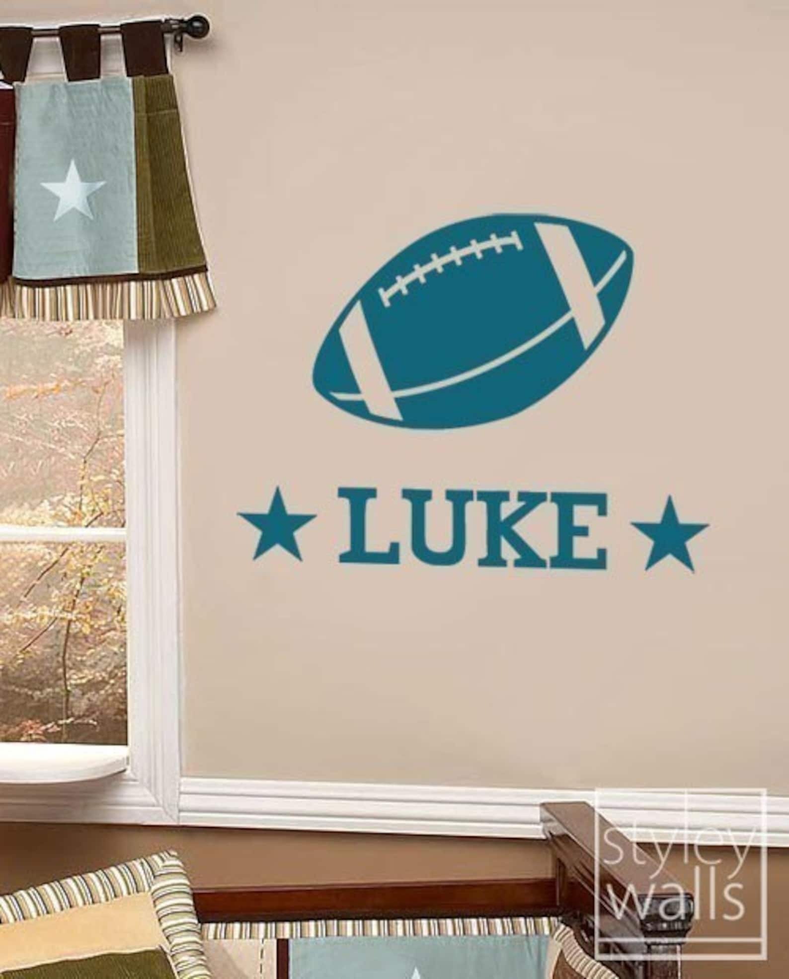 Football Personalized Vinyl Wall Decal Etsy
