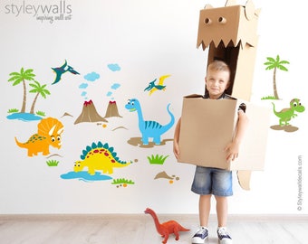 Dinosaurs Wall Decals for Nursery, Dinosaurs Wall Stickers, Playroom Kids Room Dinosaurs Wall Decor, T-Rex Wall Decal, Dinosaurs Wall Decor
