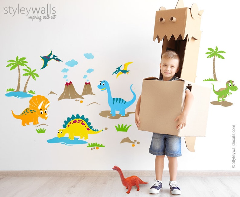 Dinosaurs Wall Decals for Nursery Dinosaurs Wall Stickers Etsy