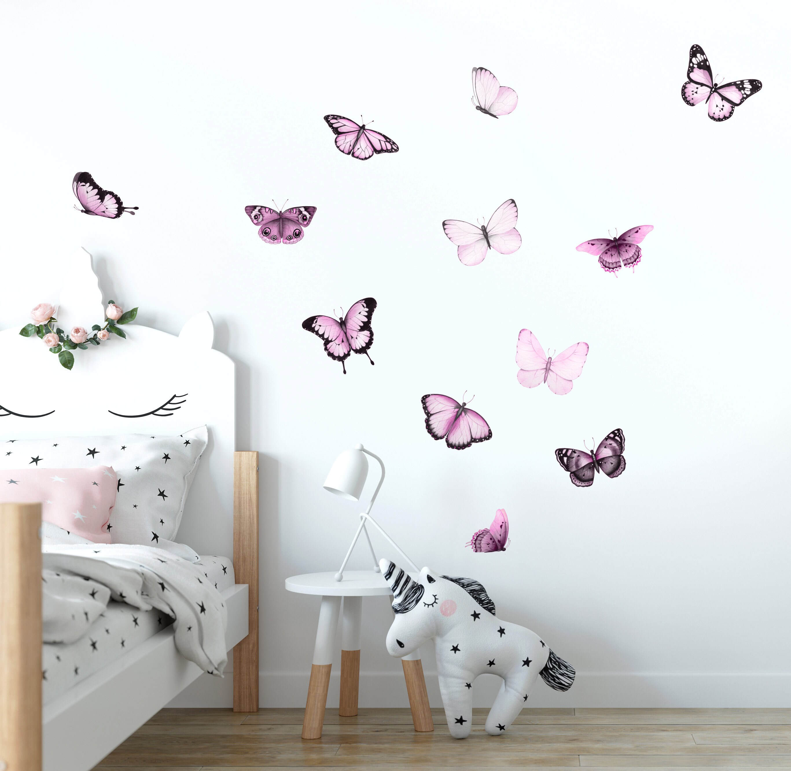 Wandaufkleber Schmetterling, Rosa, Ca. 40 X 75 Cm – Selbstklebend & Rückstandslos Entfernbar