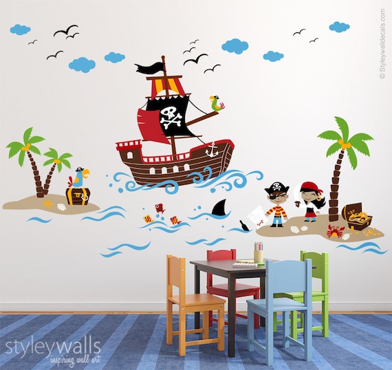 Pirate Wall Decals , Boys Wall Stickers