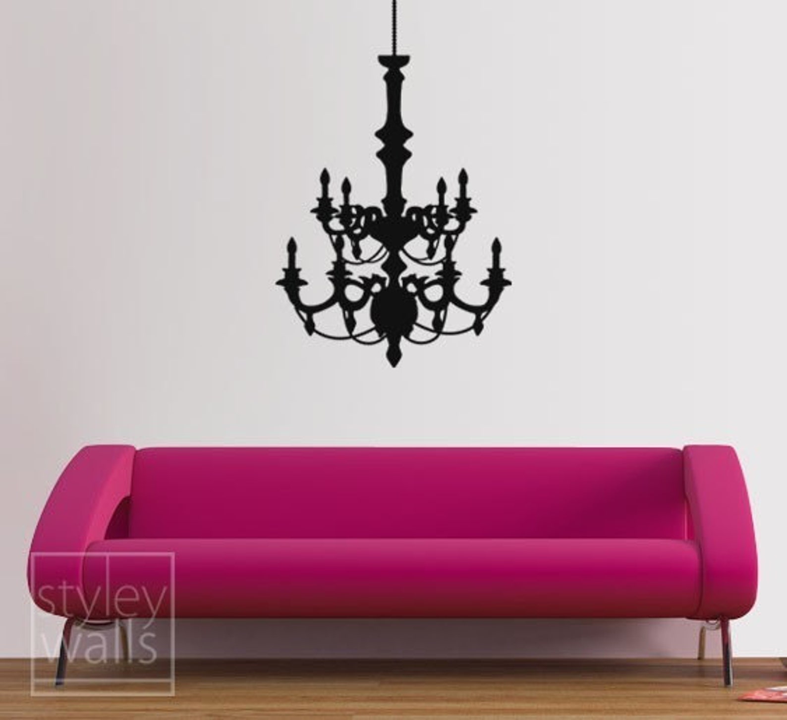 Chandelier Wall Decal Stylish Chandelier Vinyl Wall Decal Etsy