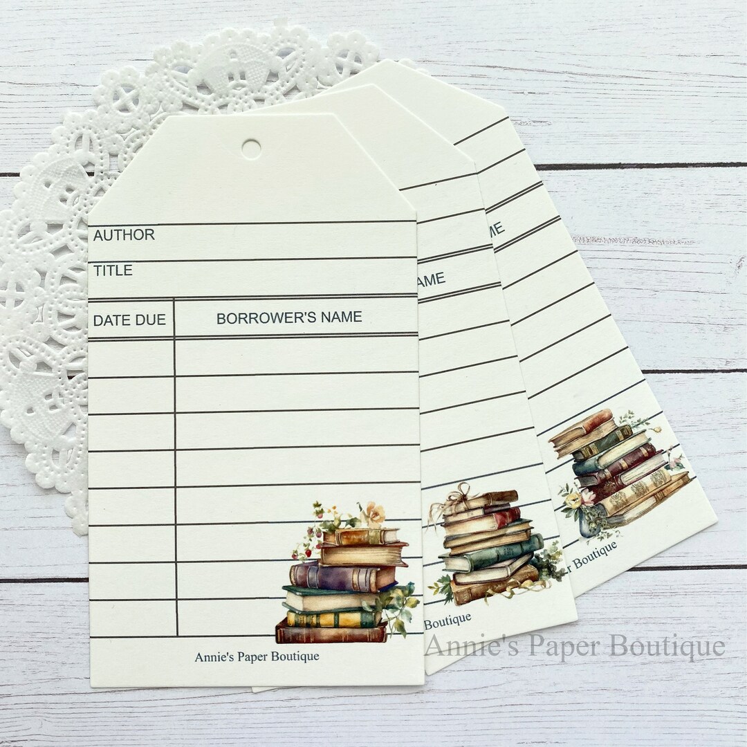 Library Card Tags - Books - Planner, Travelers Notebook, Art or Junk ...