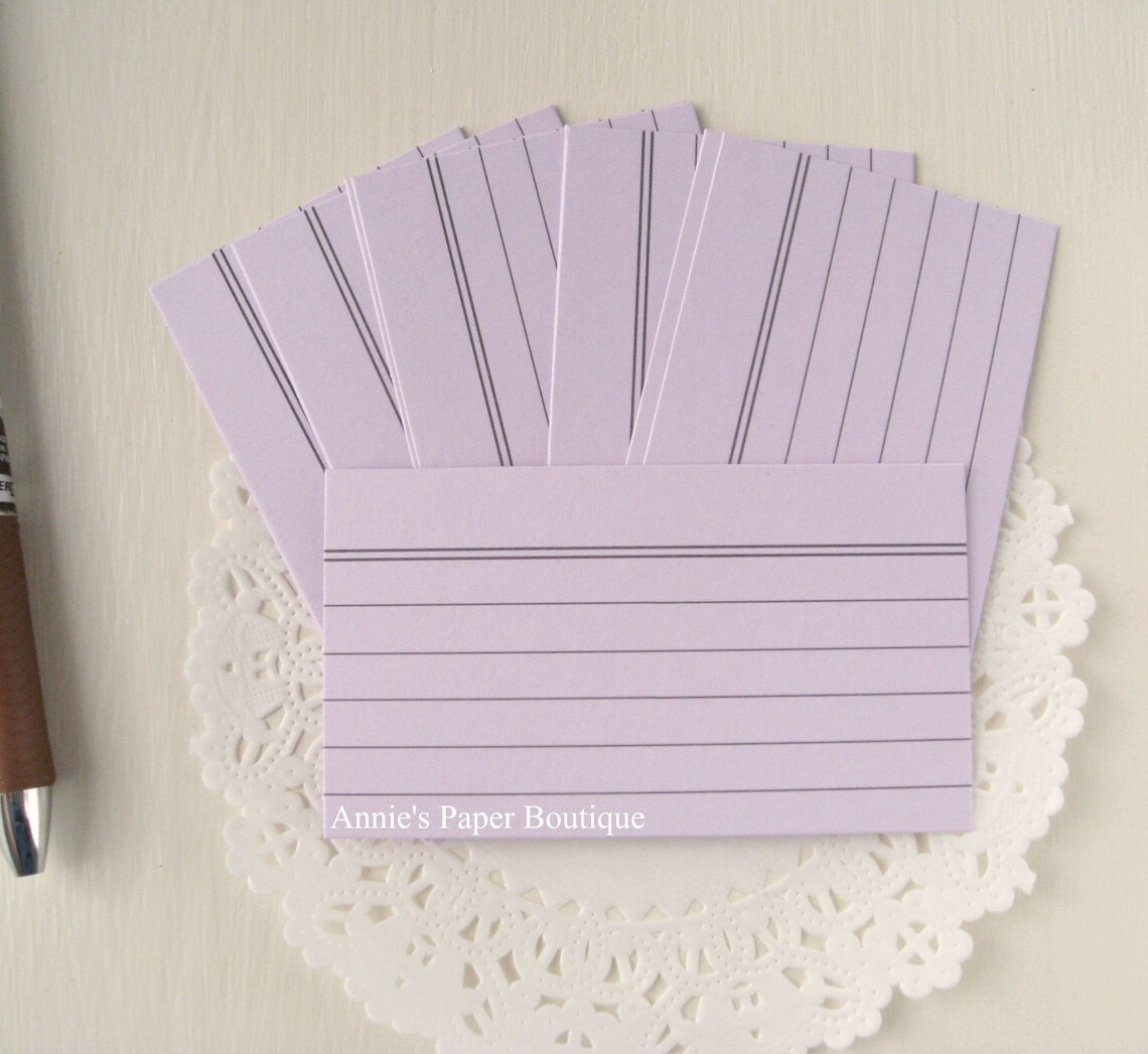 24 Lavender Purple Mini Index Cards Use in Your Planner Etsy