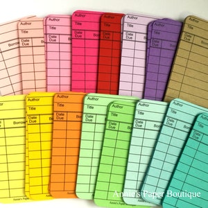 Mini Library Cards Color Bundle - 16 Count - Planner, Notes, To  Dos, Travelers Notebook, Junk Journal, Memory Keeping, Tasks, Pocket Cards