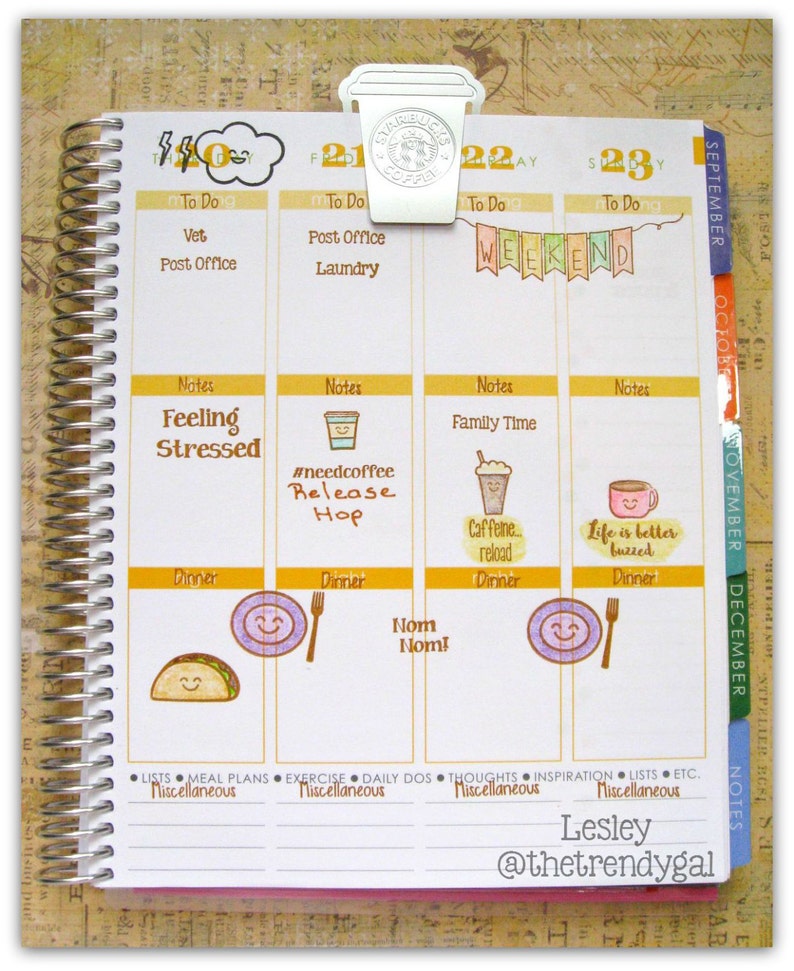 Planner Stamps by Annie's Paper Boutique Need Coffee Etsy