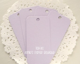 12 Lavender Tags - Gift Giving, Cardstock, Inventory, Package, Treat, Favor, Showers, Art or Junk Journaling - Light Purple Blank Hang Tags