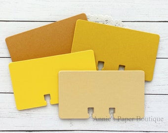 24 Rotary File Cards - Yellow Color Bundle - For Journal, Scrapbook, Art or Junk Journal, Memory Keeping, Planner - Ephemera, Rolodex