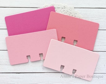 24 Rotary File Cards - Pink Color Bundle - For Journal, Scrapbook, Art or Junk Journal, Memory Keeping, Planner - Ephemera, Rolodex